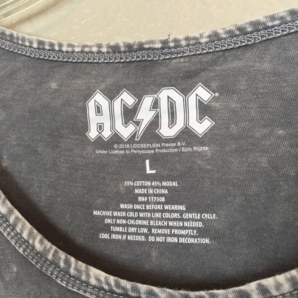 AC/DC Rock Band Fringe Top - Picture 4 of 5